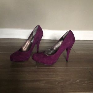 Purple Suede Heels